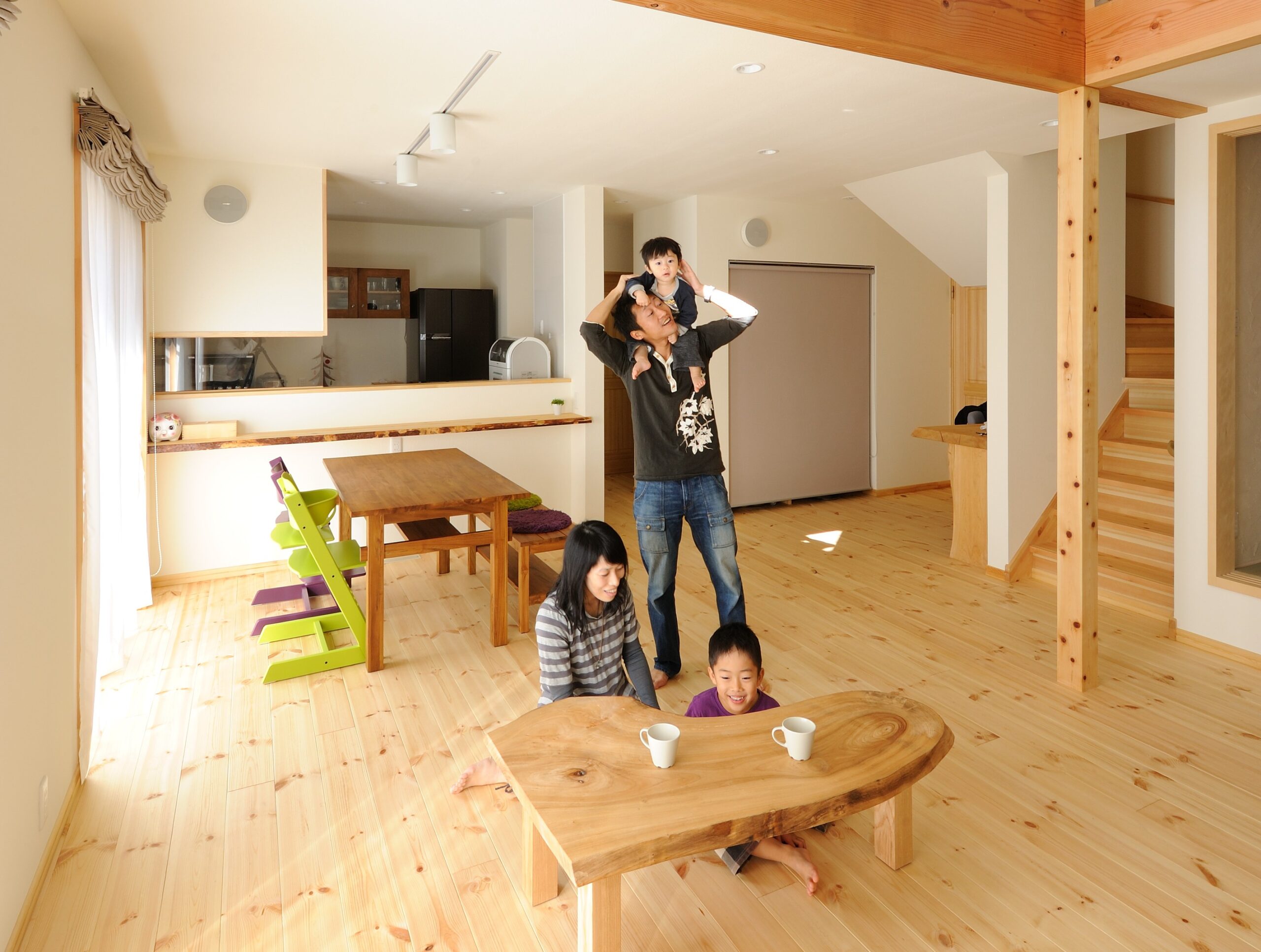 遊び心もいっぱい！子どもの記憶に残る家。