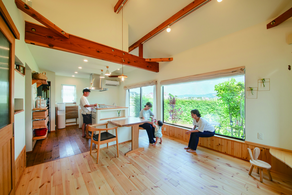 孫が走り回れる広いリビングにリフォーム